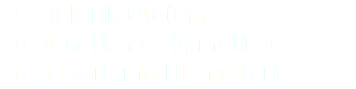 Elektrik Ölçüm, Denetleme Hizmetleri Raporlama Hizmetleri
